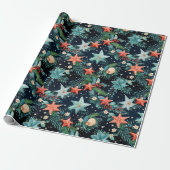 Weihnachtssternfisch-Wrapping Paper Geschenkpapier (Ungerollt)