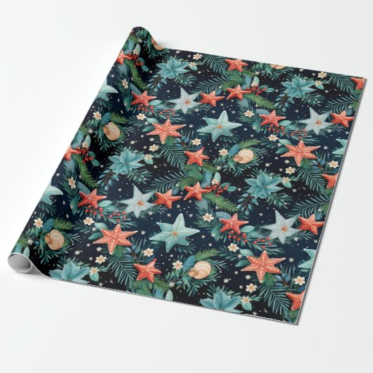 Weihnachtssternfisch-Wrapping Paper Geschenkpapier (Ungerollt)