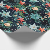 Weihnachtssternfisch-Wrapping Paper Geschenkpapier (Ecke)
