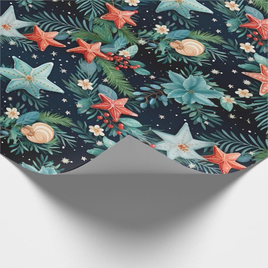 Weihnachtssternfisch-Wrapping Paper Geschenkpapier (Ecke)