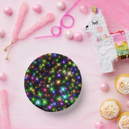 Weihnachtssternis in Multicolor - 57191 Pappteller (Party)