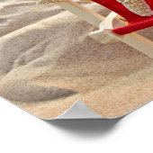 Weihnachtssternisch am Strand Poster (Ecke)