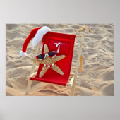 Weihnachtssternisch am Strand Poster (Vorne)