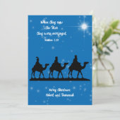 Weihnachtssternkarte "Weiße Männer" Grußkarte Einladung (Stehend Vorderseite)