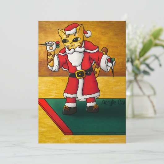 Weihnachtssternkatze Karte (Stehend Vorderseite)