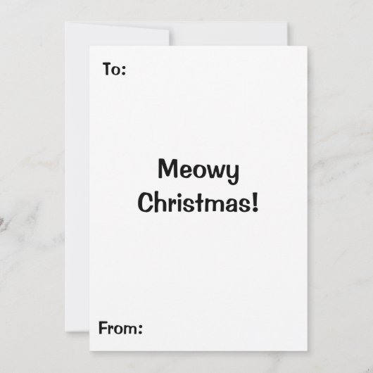 Weihnachtssternkatze Karte (Rückseite)