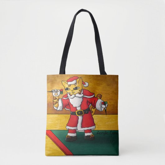 Weihnachtssternkatze Tasche (Vorderseite)
