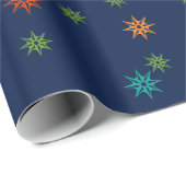 Weihnachtssternmuster Geschenkpapier (Rolleneckpunkt)