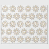 Weihnachtssternmuster Gold Silberne Kalligrafie Ku Geschenkpapier (Flach)