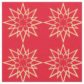 Weihnachtssternmuster in Rot Stoff (Nahaufnahme)