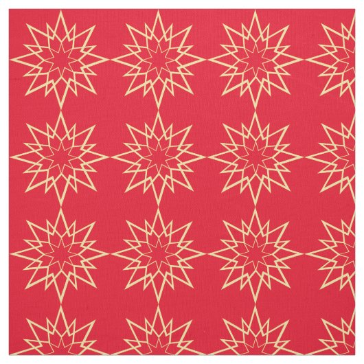 Weihnachtssternmuster in Rot Stoff (Muster)