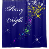 Weihnachtssternnacht Duschvorhang (Vorderseite)
