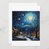 Weihnachtssternnacht Einladung (Vorne/Hinten)