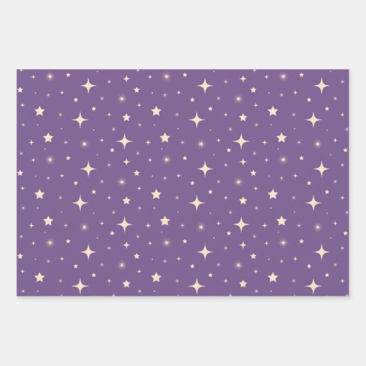 Weihnachtssternnacht Geschenkpapier Set (Vorderseite 3)