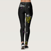 Weihnachtssternnacht Leggings (Rückseite)