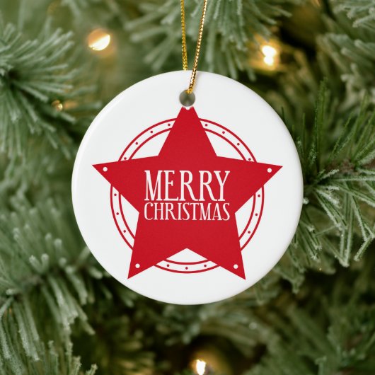 Weihnachtssternschmuck Keramik Ornament (Baum)