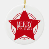 Weihnachtssternschmuck Keramik Ornament (Vorne)