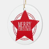Weihnachtssternschmuck Keramik Ornament (Links)