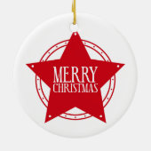 Weihnachtssternschmuck Keramik Ornament (Hinten)