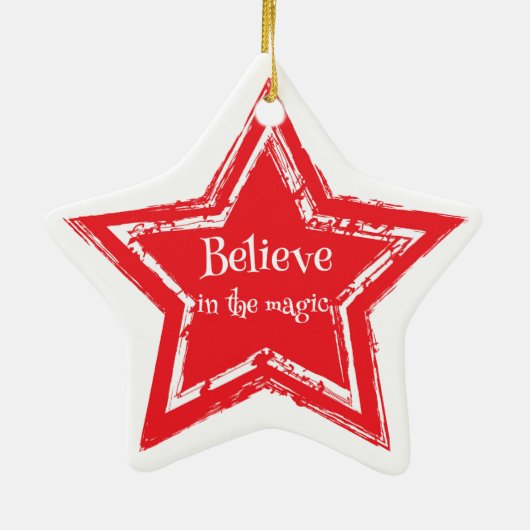 Weihnachtssternschmuck Keramik Ornament (Hinten)