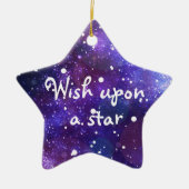 Weihnachtssternschmuck Keramik wünscht einen Stern Keramik Ornament (Vorne)