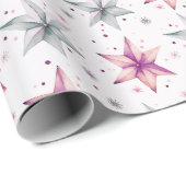 Weihnachtssternschmuck Moderne Weihnachten Geschenkpapier (Rolleneckpunkt)