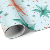 Weihnachtssternschmuck Moderne Weihnachten Geschenkpapier (Rolleneckpunkt)