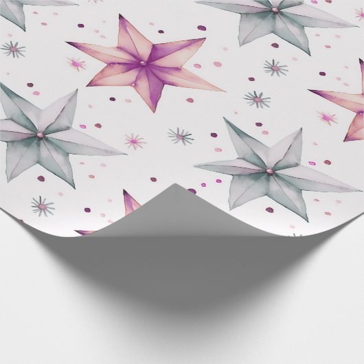 Weihnachtssternschmuck Moderne Weihnachten Geschenkpapier (Ecke)