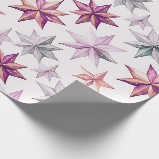Weihnachtssternschmuck Moderne Weihnachten Geschenkpapier (Ecke)
