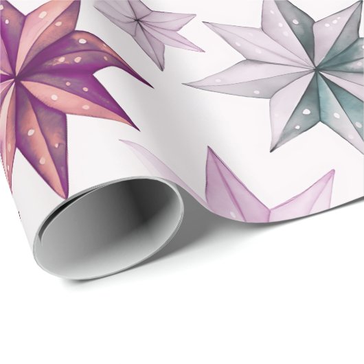 Weihnachtssternschmuck Moderne Weihnachten Geschenkpapier (Rolleneckpunkt)