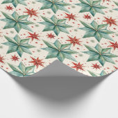 Weihnachtssternschmuck Moderne Weihnachten Geschenkpapier (Ecke)