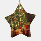 Weihnachtssternschmuck/Tree und Geschenke Keramik Ornament (Links)
