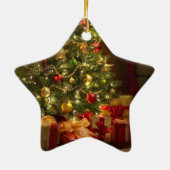 Weihnachtssternschmuck/Tree und Geschenke Keramik Ornament (Hinten)