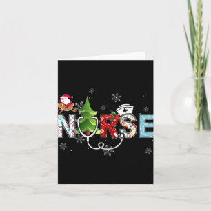 Weihnachtsstethoskop Krankenschwester Xmas Schlafa Karte