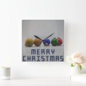 Weihnachtsstext und Ornamente Uhr (Zuhause)