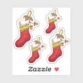 Weihnachtssticker aus Vinyl Strumpf Aufkleber (Blatt)