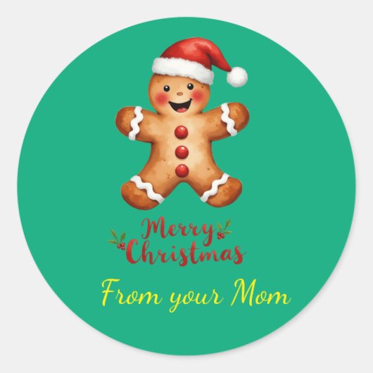 Weihnachtssticker einstellbar runder aufkleber (Vorderseite)
