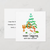 Weihnachtssticker Feiertagskarte (Vorne/Hinten)