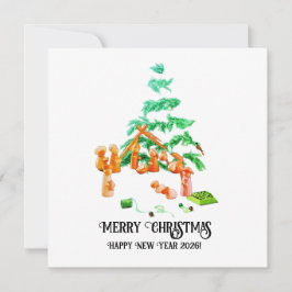 Weihnachtssticker Feiertagskarte