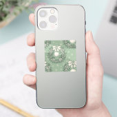 Weihnachtssticker Grün Aufkleber (Telefon)