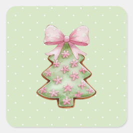 Weihnachtssticker Quadratischer Aufkleber
