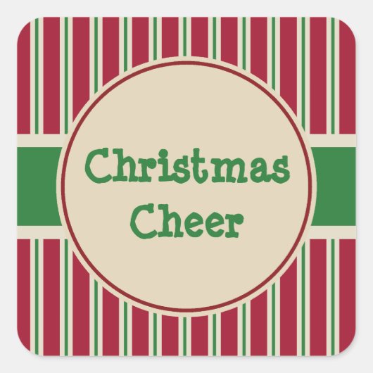 Weihnachtssticker Quadratischer Aufkleber (Vorderseite)
