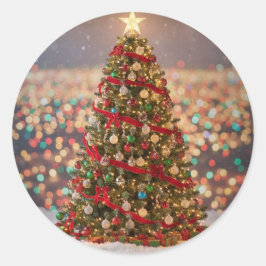 Weihnachtssticker Runder Aufkleber