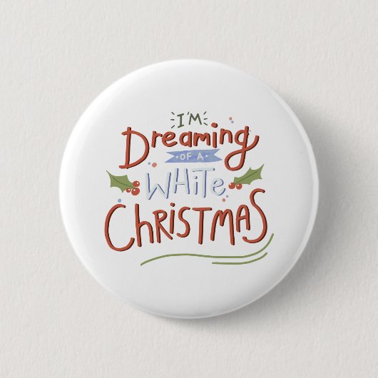 Weihnachtssticker, Typografie-Design Button (Vorderseite)