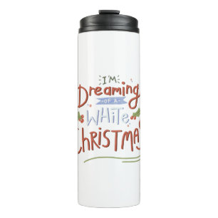 Weihnachtssticker, Typografie-Design Thermosbecher