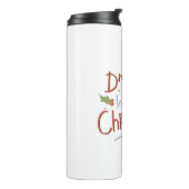 Weihnachtssticker, Typografie-Design Thermosbecher (Nach links gedreht)