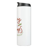 Weihnachtssticker, Typografie-Design Thermosbecher (Nach rechts gedreht)