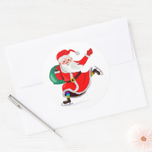 Weihnachtssticker Weihnachtsgeschenk Runder Aufkleber (Umschlag)
