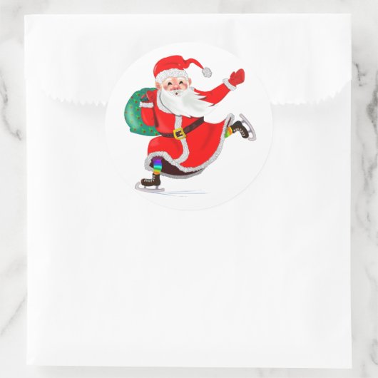 Weihnachtssticker Weihnachtsgeschenk Runder Aufkleber (Tasche)