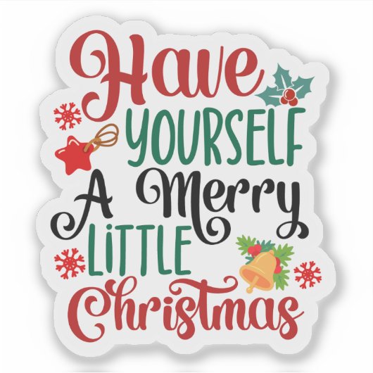 Weihnachtsstickerdesign Aufkleber (Vorderseite)